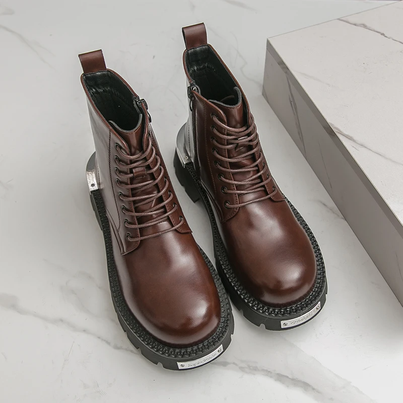 Men Fashion High Top Boots PU Solid Color Thick Bottom Comfortable Casual Men Boots
Men Fashion High Top Boots PU Solid Color Thick Bottom Comfortable Casual Men Boots