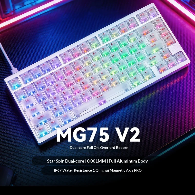 Irok Mg75 Magnetic Switch Mechanical Keyboard Full Aluminum Cnc Waterproof Rt 0001 Rgb Quick Release Gasket Structure For Gaming
Irok Mg75 Magnetic Switch Mechanical Keyboard Full Aluminum Cnc Waterproof Rt 0001 Rgb Quick Release Gasket Structure For Gaming