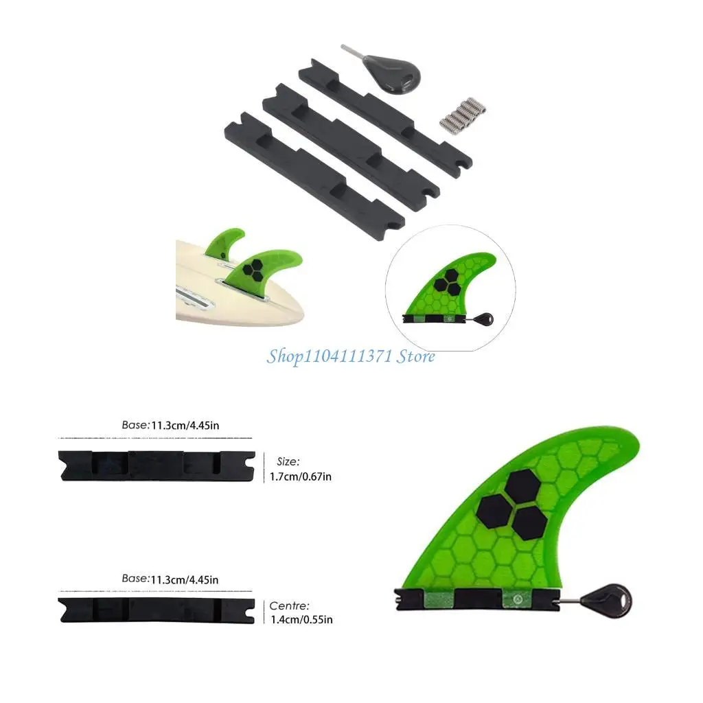 Longboards Fins Box Conversion Adapters Set Converter With Installation Tool For Surfboard Fins Compacts Travel