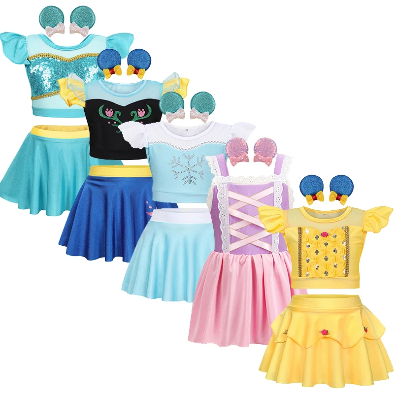 Girls Ruffle Style Princess Swimwear Rapunzel Separate Swimsuit Kids Elsa Anna Jasmine Princess Swimsuits Beach Bikini
Girls Ruffle Style Princess Swimwear Rapunzel Separate Swimsuit Kids Elsa Anna Jasmine Princess Swimsuits Beach Bikini