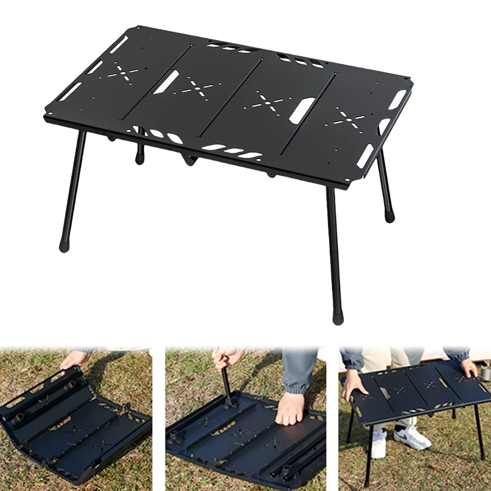 4-Fold Camping Picnic Table with Carry Bag Portable Barbecue Table Collapsible Camping Table for Backpacking Hiking
4-Fold Camping Picnic Table with Carry Bag Portable Barbecue Table Collapsible Camping Table for Backpacking Hiking