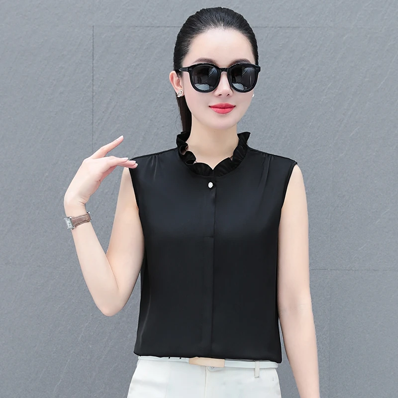 New Female Korean Fashion And Versatile Spring Autumn Base Sleeveless Shirt Summer Women'S Standing Collar Pullover Vest Top
New Female Korean Fashion And Versatile Spring Autumn Base Sleeveless Shirt Summer Women'S Standing Collar Pullover Vest Top