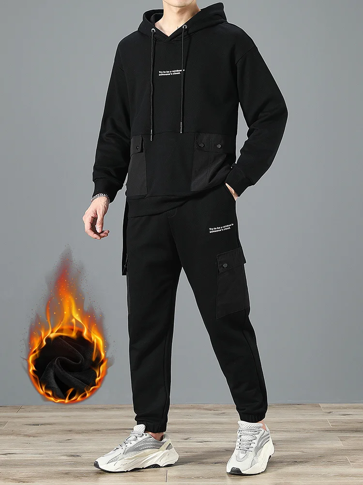 New Fleece Liner 2023 Men's Winter Warm Tracksuit Plus Size Hoodie+Joggers 2 Piece Sets Men Thick Cotton Thermal Sport Suits 8XL
New Fleece Liner 2023 Men's Winter Warm Tracksuit Plus Size Hoodie+Joggers 2 Piece Sets Men Thick Cotton Thermal Sport Suits 8XL