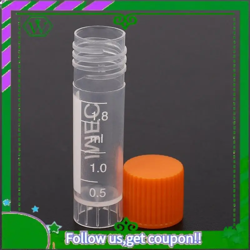 ABIK-100Pcs 1.8Ml Plastic Graduated 0.063Oz Cryovial Test Tube Sample Pipe With Seal Cap
ABIK-100Pcs 1.8Ml Plastic Graduated 0.063Oz Cryovial Test Tube Sample Pipe With Seal Cap