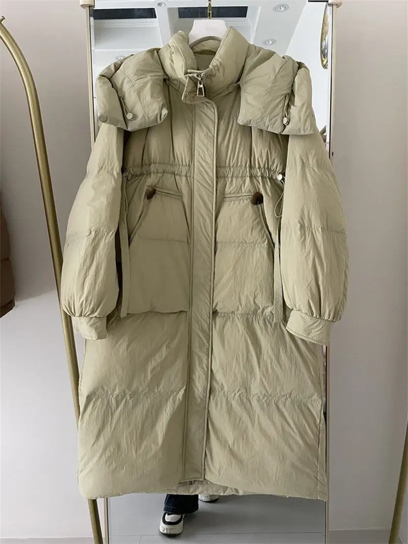 Down Jackets For Women 2023 Winter New Korean Edition Thickened Design Large Pocket Long Over Knee Cotton Coat Warm Parkas Z2542
Down Jackets For Women 2023 Winter New Korean Edition Thickened Design Large Pocket Long Over Knee Cotton Coat Warm Parkas Z2542