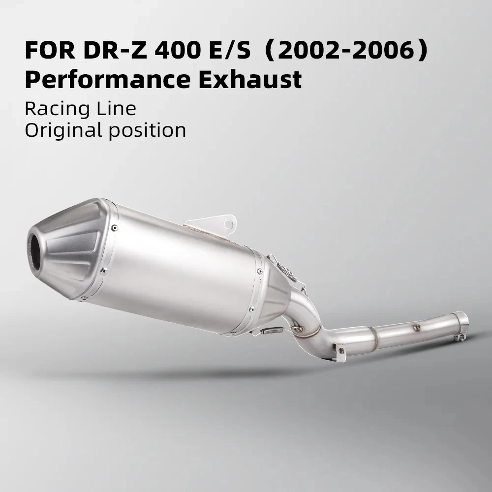 Slip on Motorcycle modification exhaust pipe suitable for Suzuki DRZ400 off-road exhaust pipe middle section 2002 to 2006
Slip on Motorcycle modification exhaust pipe suitable for Suzuki DRZ400 off-road exhaust pipe middle section 2002 to 2006