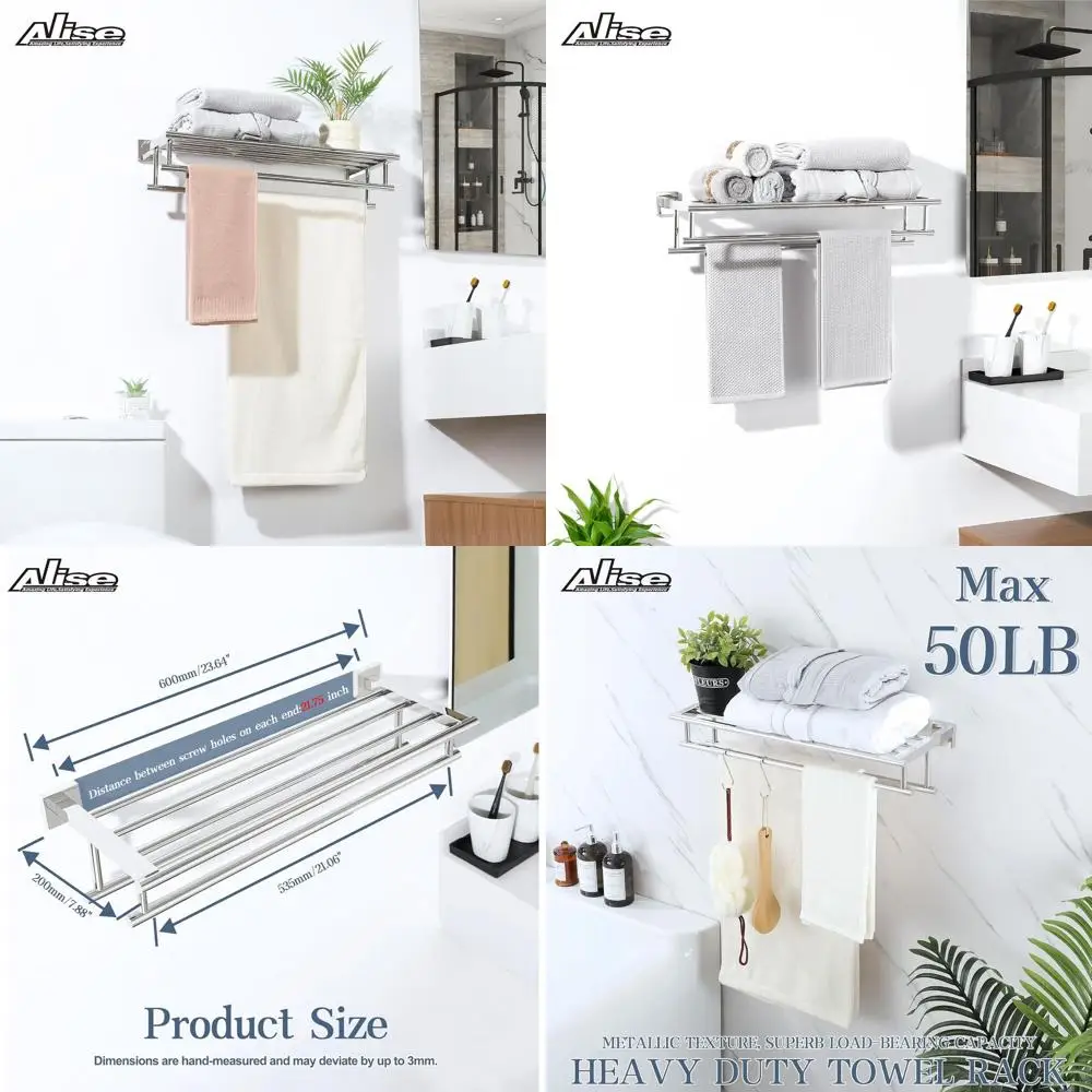 24 настенных вешалка для полотенец с двойным стержнем, нержавеющая сталь 304, полированная хромированная отделка для ванной комнаты
24 настенных вешалка для полотенец с двойным стержнем, нержавеющая сталь 304, полированная хромированная отделка для ванной комнаты