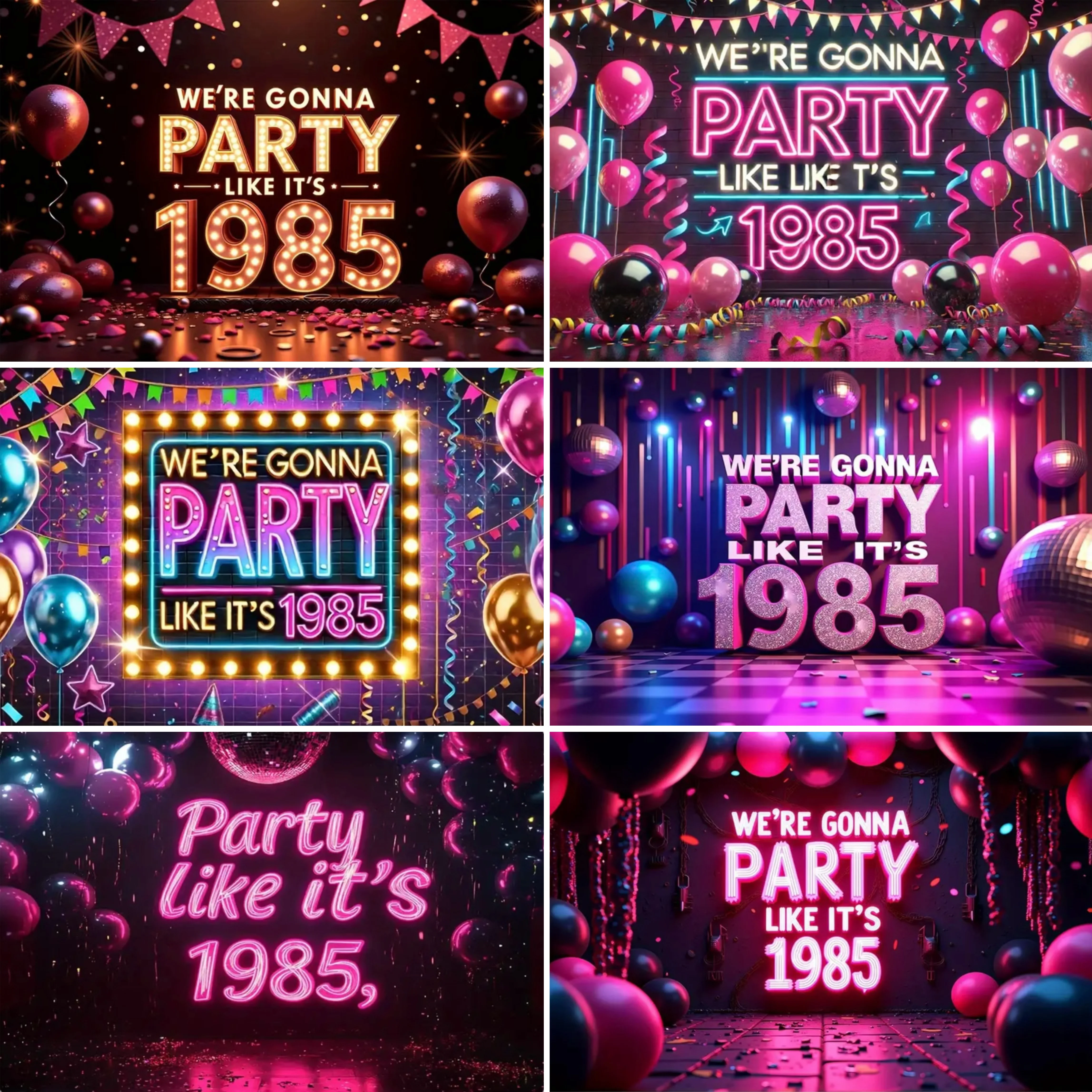Retro 1985 Party Decoration Backdrop Fluorescent Balloon Vitality 1985 Party Banner 40th Birthday Party Decoration
Retro 1985 Party Decoration Backdrop Fluorescent Balloon Vitality 1985 Party Banner 40th Birthday Party Decoration