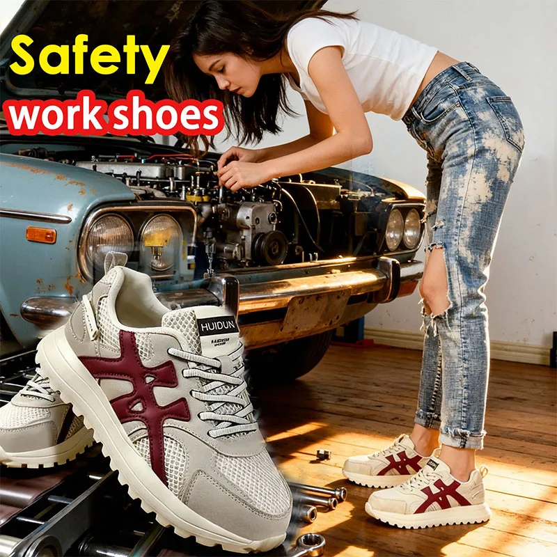 Women tennis work safety Shoes Comfor security shoes woman working Sneakers Lightweigh Breathable Non-Slip summer work boots
Women tennis work safety Shoes Comfor security shoes woman working Sneakers Lightweigh Breathable Non-Slip summer work boots