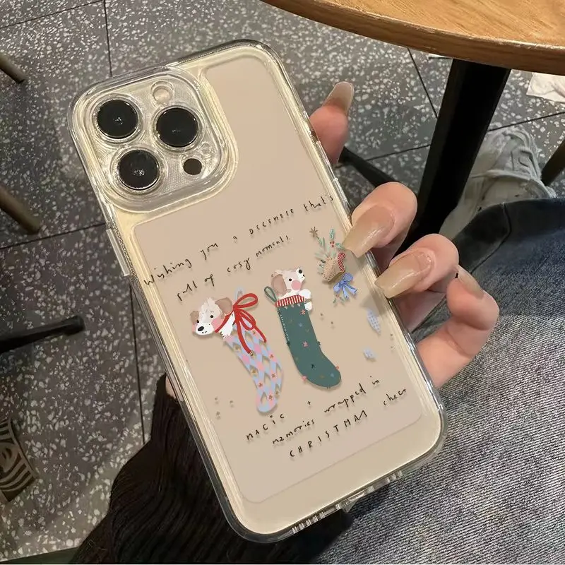 Christmas Stocking Puppy Pattern Phone Case For iPhone 17 16 15 14 13 12 11 Pro Max XR XS MAX 7 8PLUS MINI INS Transparent Cover
Christmas Stocking Puppy Pattern Phone Case For iPhone 17 16 15 14 13 12 11 Pro Max XR XS MAX 7 8PLUS MINI INS Transparent Cover