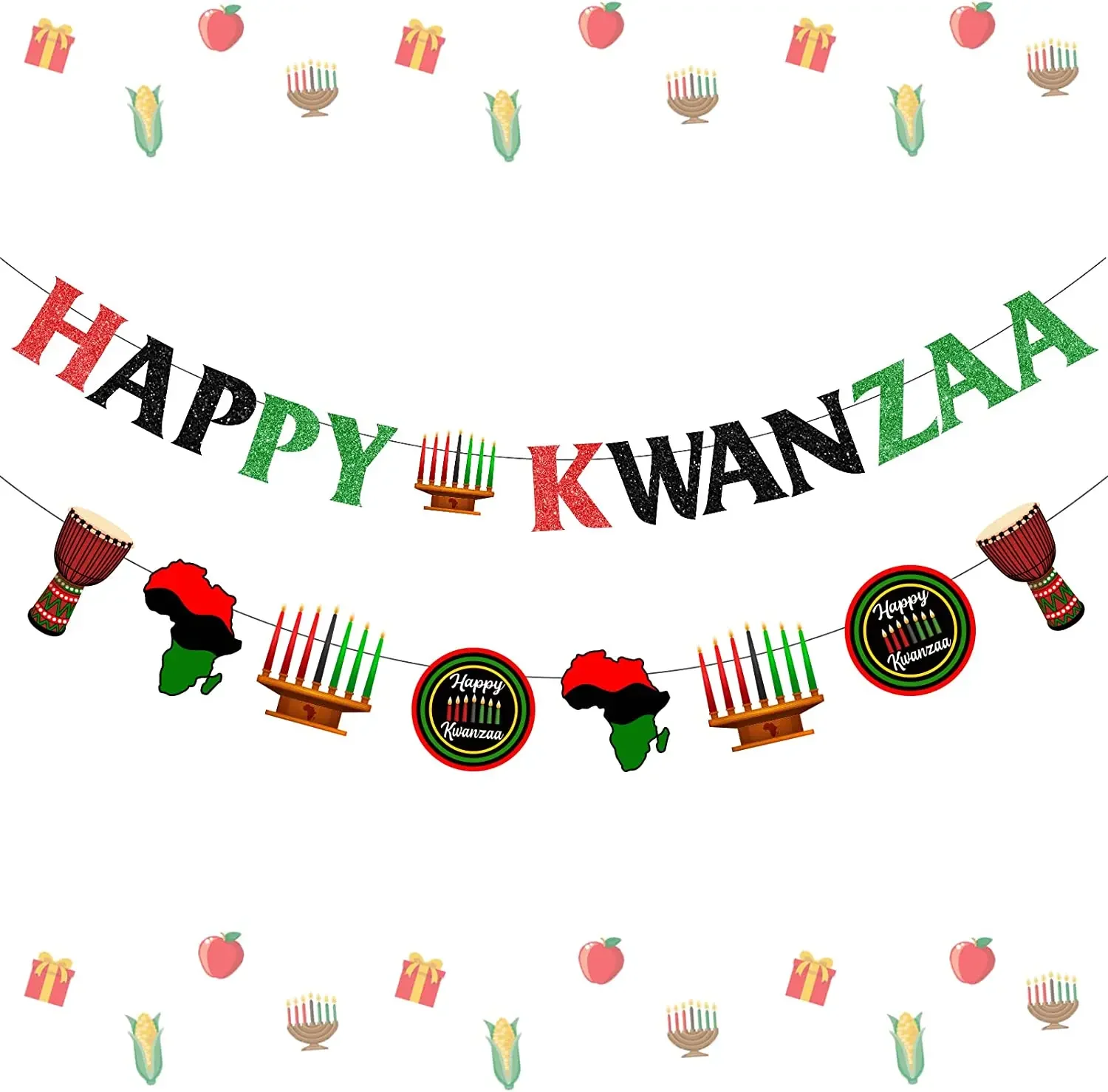 Funmemoir Happy Kwanzaa Banner for African Heritage Holiday Party Decorations Mantel Fireplace Garland Home Office Outdoor Decor
Funmemoir Happy Kwanzaa Banner for African Heritage Holiday Party Decorations Mantel Fireplace Garland Home Office Outdoor Decor