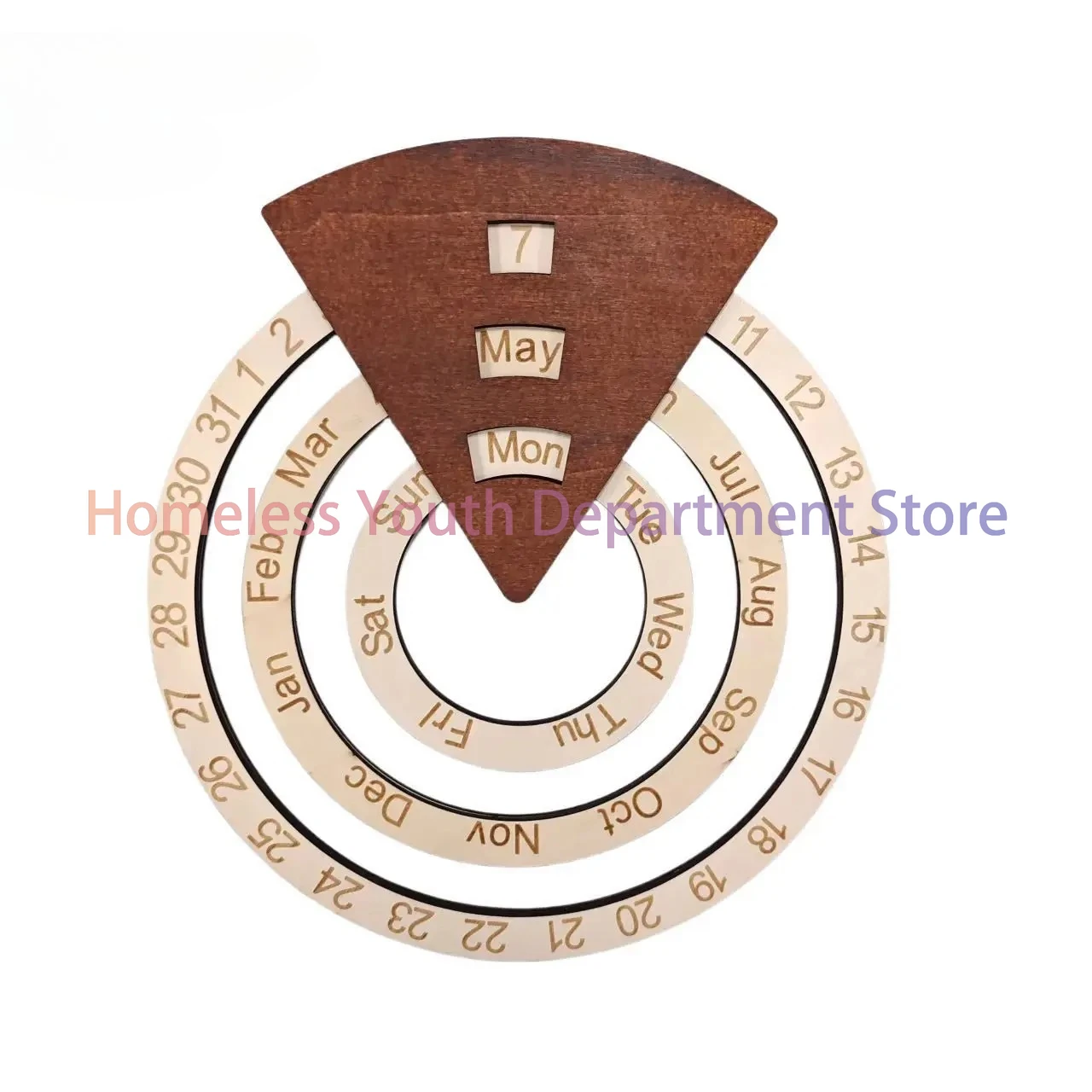 Wooden wall calendar Round rotating calendar Wall decoration Perpetual calendar
Wooden wall calendar Round rotating calendar Wall decoration Perpetual calendar