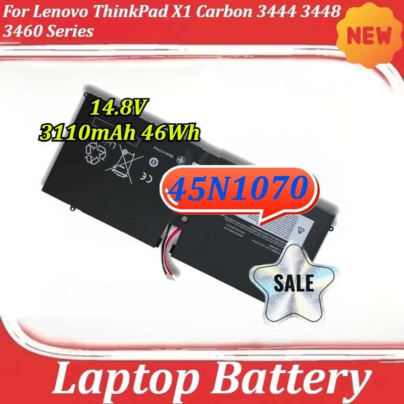 45N1070 Laptop Battery For Lenovo ThinkPad X1 Carbon 3444 3448 3460 Series 14.8V 3110mAh 46Wh
45N1070 Laptop Battery For Lenovo ThinkPad X1 Carbon 3444 3448 3460 Series 14.8V 3110mAh 46Wh