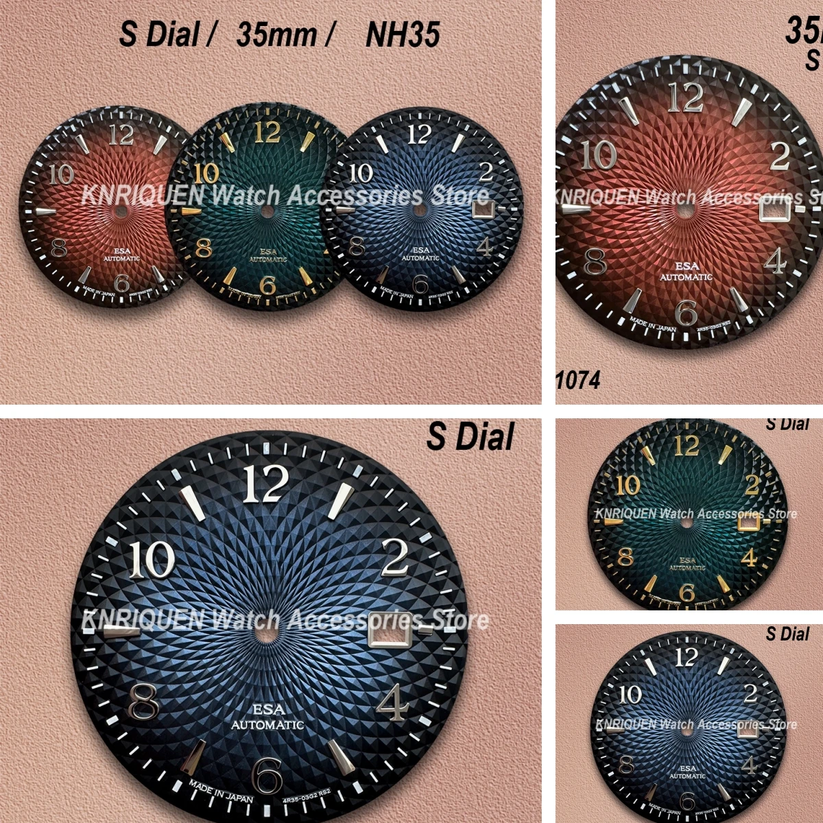 35mm S Logo Cocktail Dial Fit NH35 Movement High-Quality Lotus NH35/NH36 Dial Watch Modification Accessories
35mm S Logo Cocktail Dial Fit NH35 Movement High-Quality Lotus NH35/NH36 Dial Watch Modification Accessories