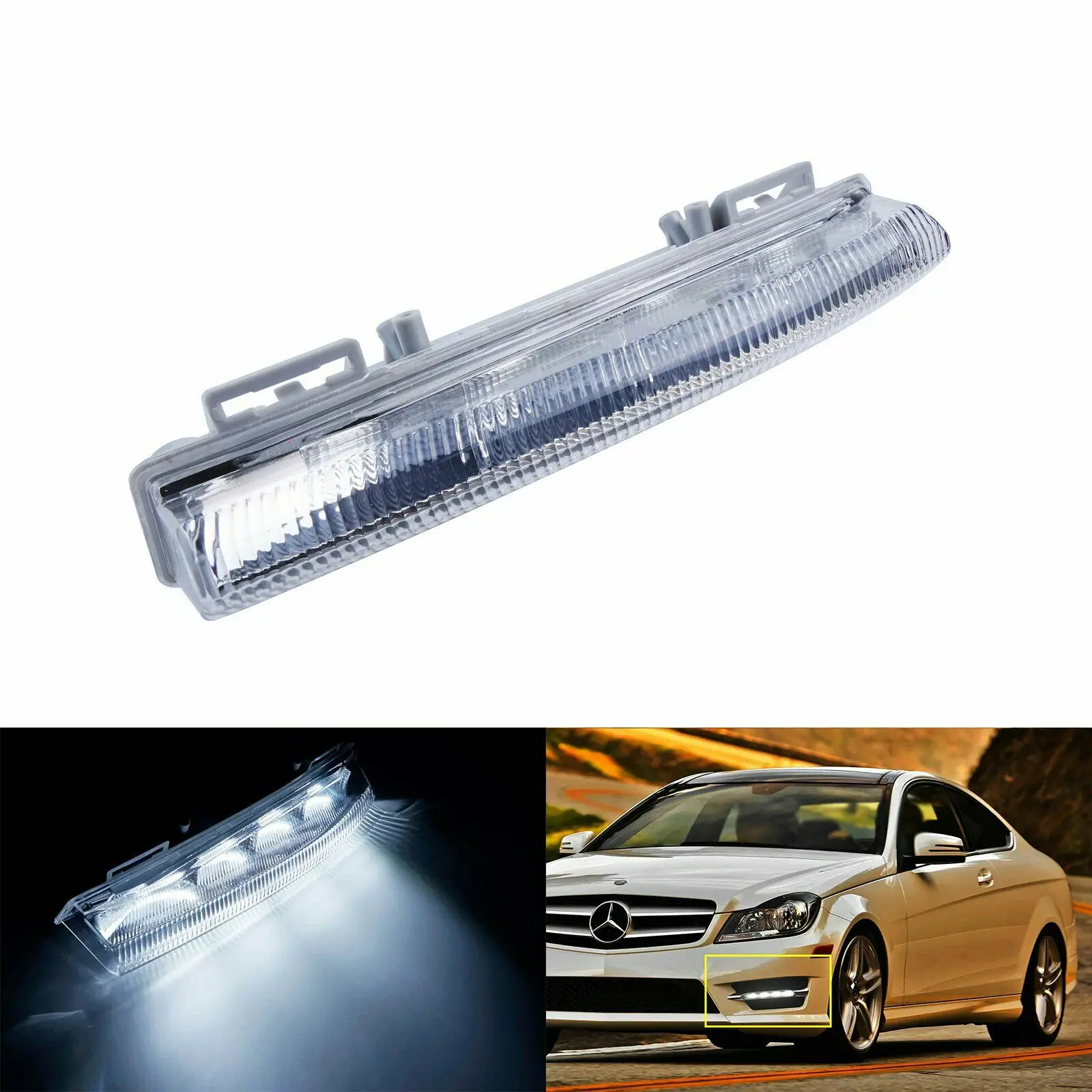 For Mercedes Benz W204 W212 R172 C207 White LED DRL Fog Daytime Running Light Lamp Left Right Car Signal Lamp Assembly Parts
For Mercedes Benz W204 W212 R172 C207 White LED DRL Fog Daytime Running Light Lamp Left Right Car Signal Lamp Assembly Parts