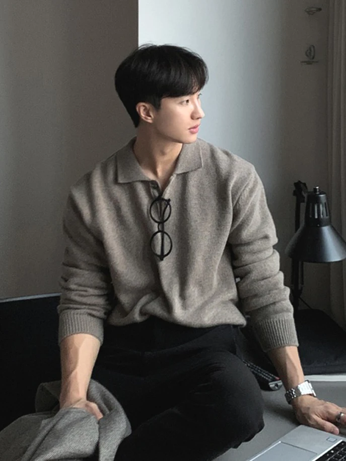 Мужской корейский трикотажный свитшот Ele Long Sleeve Slim Fit из шерстяной пряжи, базовый слой для костюма
Мужской корейский трикотажный свитшот Ele Long Sleeve Slim Fit из шерстяной пряжи, базовый слой для костюма