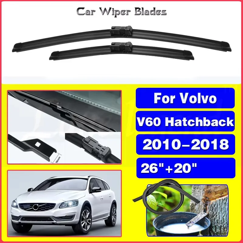 Car Front Wiper Blades For Volvo V60 Hatchback 2010-2018 Soft Rubber Windscreen Wipers Auto Windshield 2016 2017 26"20"
Car Front Wiper Blades For Volvo V60 Hatchback 2010-2018 Soft Rubber Windscreen Wipers Auto Windshield 2016 2017 26"20"