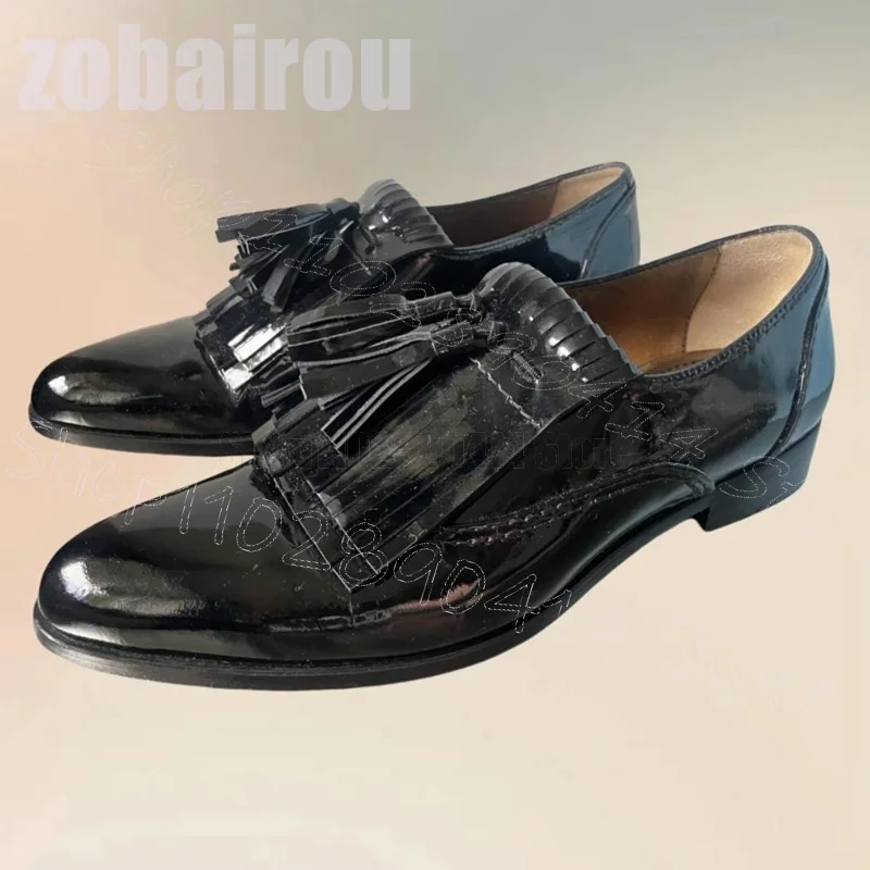 Black Tassels Patent Leather Men Loafers Fashion Slip On Men Shoes Luxury Handmade Party Feast Banquet Dating Men Dress Shoes
Black Tassels Patent Leather Men Loafers Fashion Slip On Men Shoes Luxury Handmade Party Feast Banquet Dating Men Dress Shoes