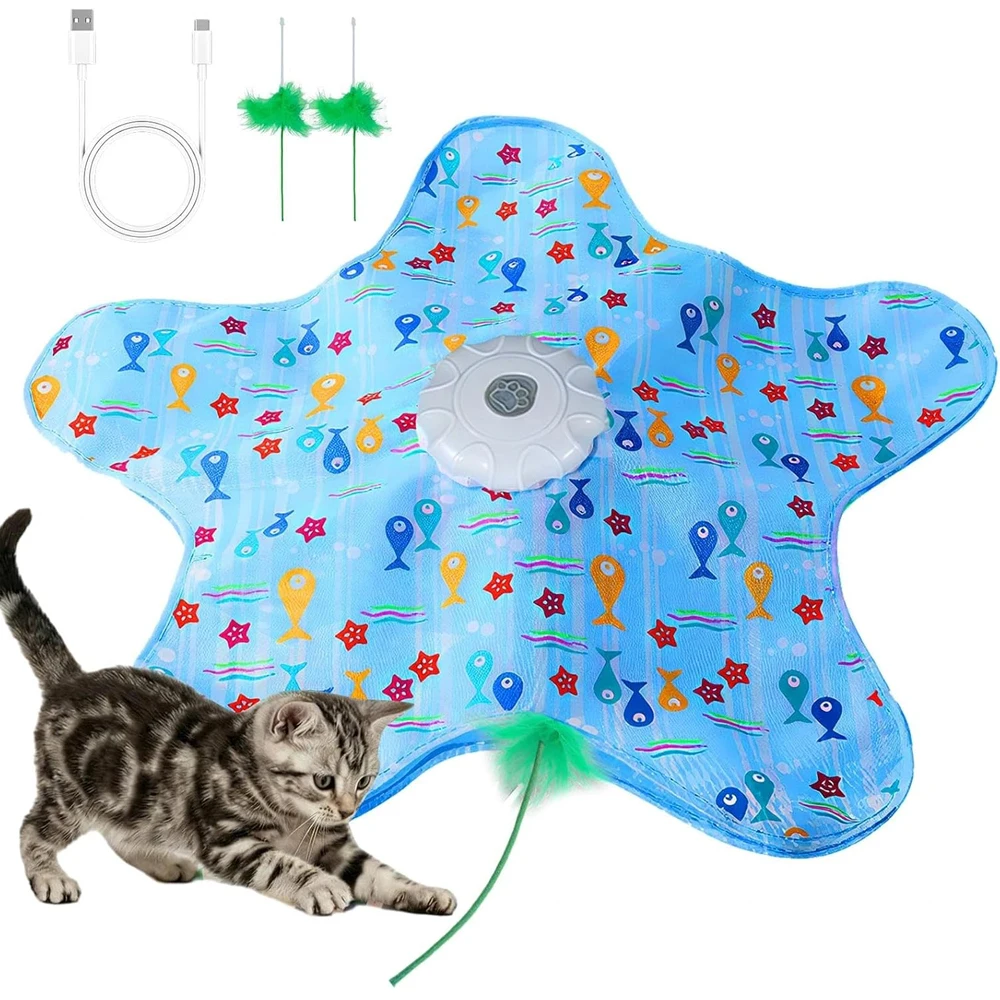 Cat Toys Interactive Hide and Seek Cat Toy with Mouse Squeaky Motion Activated Moving Concealed Feathers Kitten Teaser Toy
Cat Toys Interactive Hide and Seek Cat Toy with Mouse Squeaky Motion Activated Moving Concealed Feathers Kitten Teaser Toy