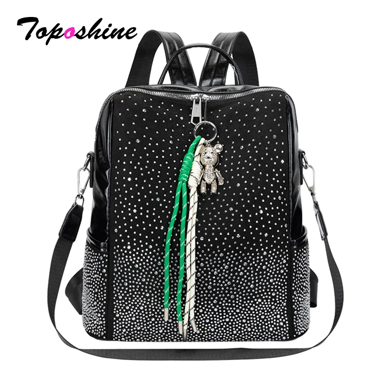 Toposhine Rhinestone Gradient Backpack for Women Bling Sparkle Diamond Shoulder Bag with Bear Pendant Fashion Casual Backpacks
Toposhine Rhinestone Gradient Backpack for Women Bling Sparkle Diamond Shoulder Bag with Bear Pendant Fashion Casual Backpacks
