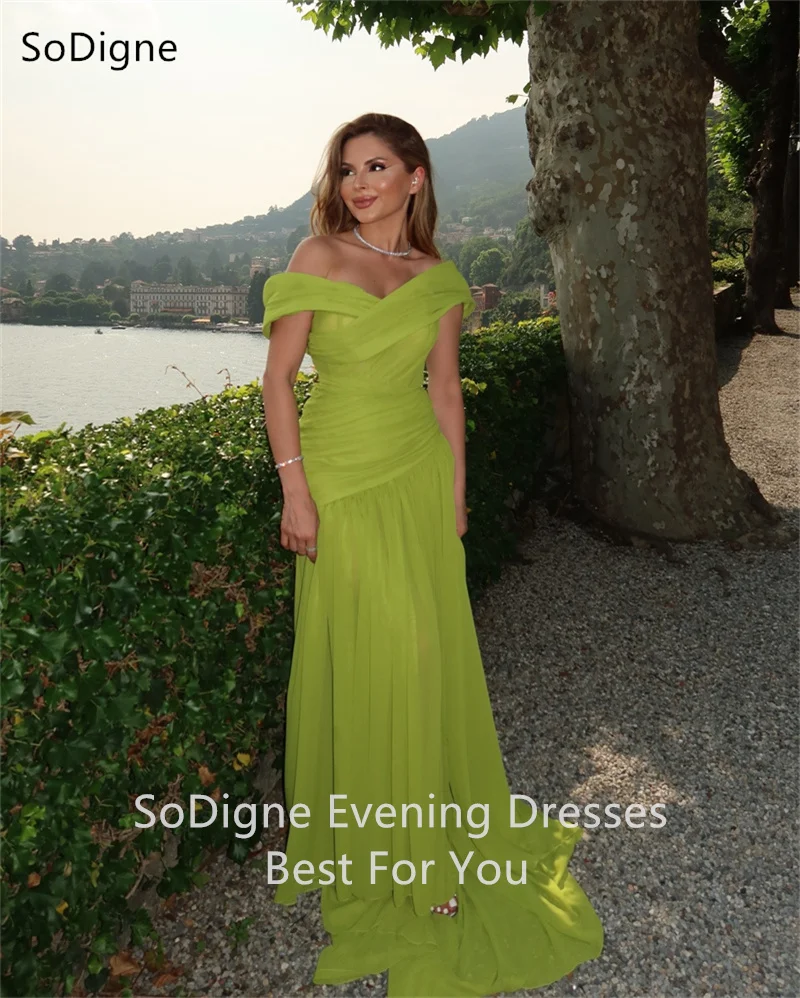 SoDigne A-Line Blue Chiffon Prom Dresses Off Shoulder V-Neck Draped Party Dress Backless Charming Cocktail Gowns Customized
SoDigne A-Line Blue Chiffon Prom Dresses Off Shoulder V-Neck Draped Party Dress Backless Charming Cocktail Gowns Customized