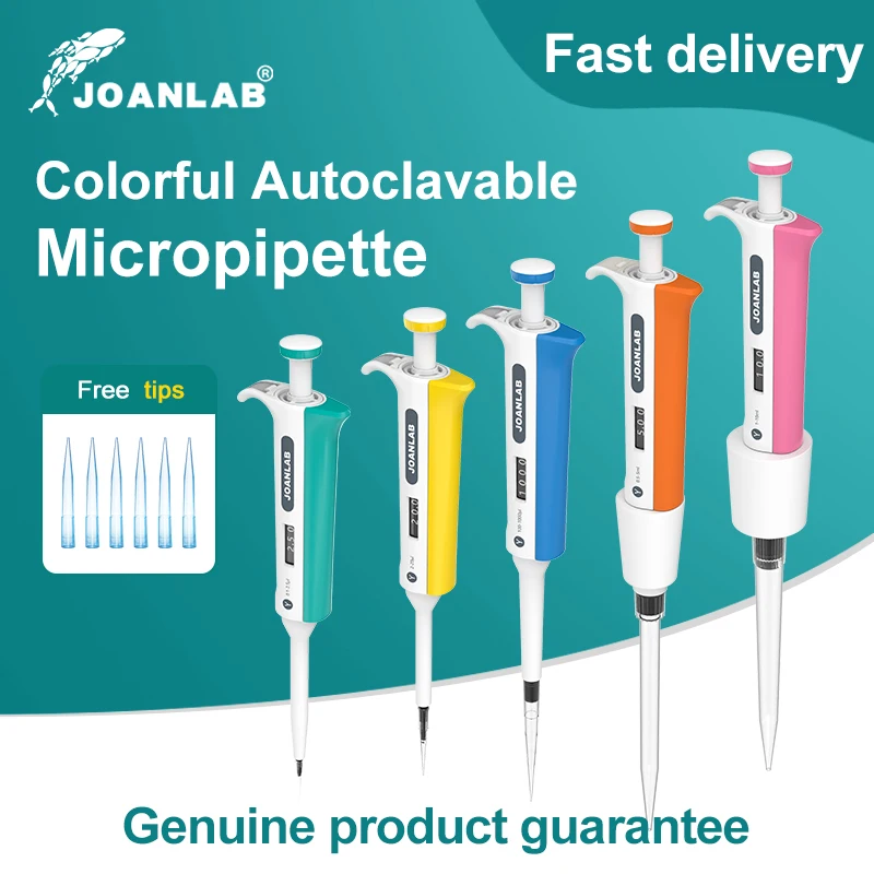 JOANLAB Autoclavable Pipette, Adjustable Laboratory Micropipette with Free Tips
JOANLAB Autoclavable Pipette, Adjustable Laboratory Micropipette with Free Tips
