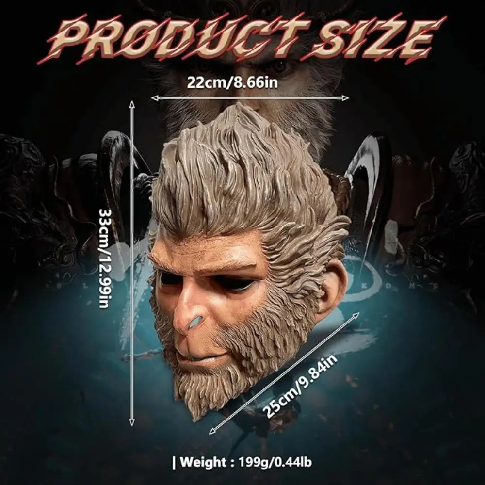 Black Myth Goku cosplay Halloween Costume Goku Headgear Journey to the West Oriental Culture Monkey Mask Game Roleplay Man
Black Myth Goku cosplay Halloween Costume Goku Headgear Journey to the West Oriental Culture Monkey Mask Game Roleplay Man