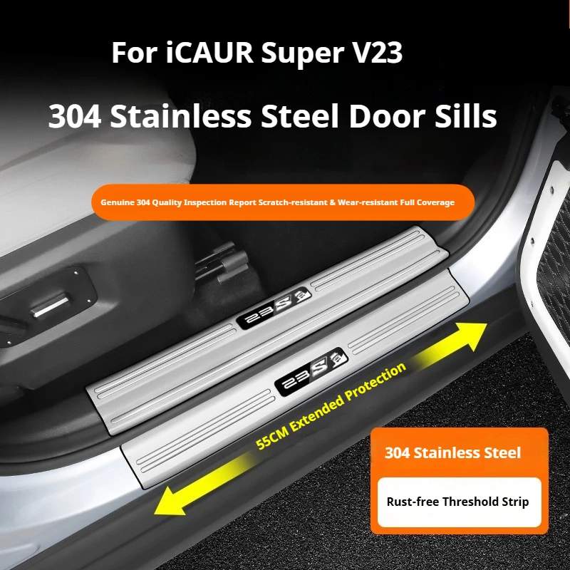 For Chery iCAUR Super V23 304 Stainless Steel Car Door Sill Trim Upgraded Door Greeting Step Modification Protective Accessories
For Chery iCAUR Super V23 304 Stainless Steel Car Door Sill Trim Upgraded Door Greeting Step Modification Protective Accessories