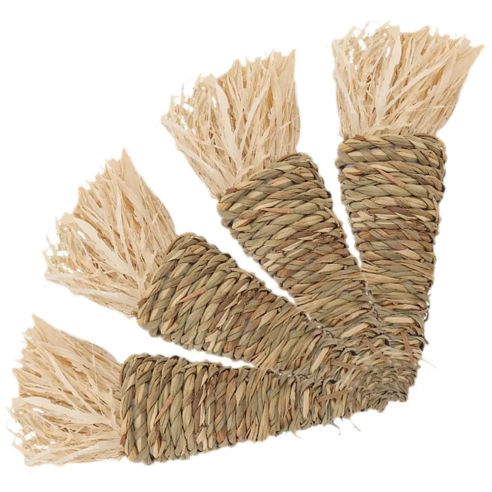 4 Pcs Woven Water Grass Rabbit Chew Toys for Guinea Pig Hamster Molar Biting Pet Supply Teeth Grinding Daily Use Durable Odor
4 Pcs Woven Water Grass Rabbit Chew Toys for Guinea Pig Hamster Molar Biting Pet Supply Teeth Grinding Daily Use Durable Odor