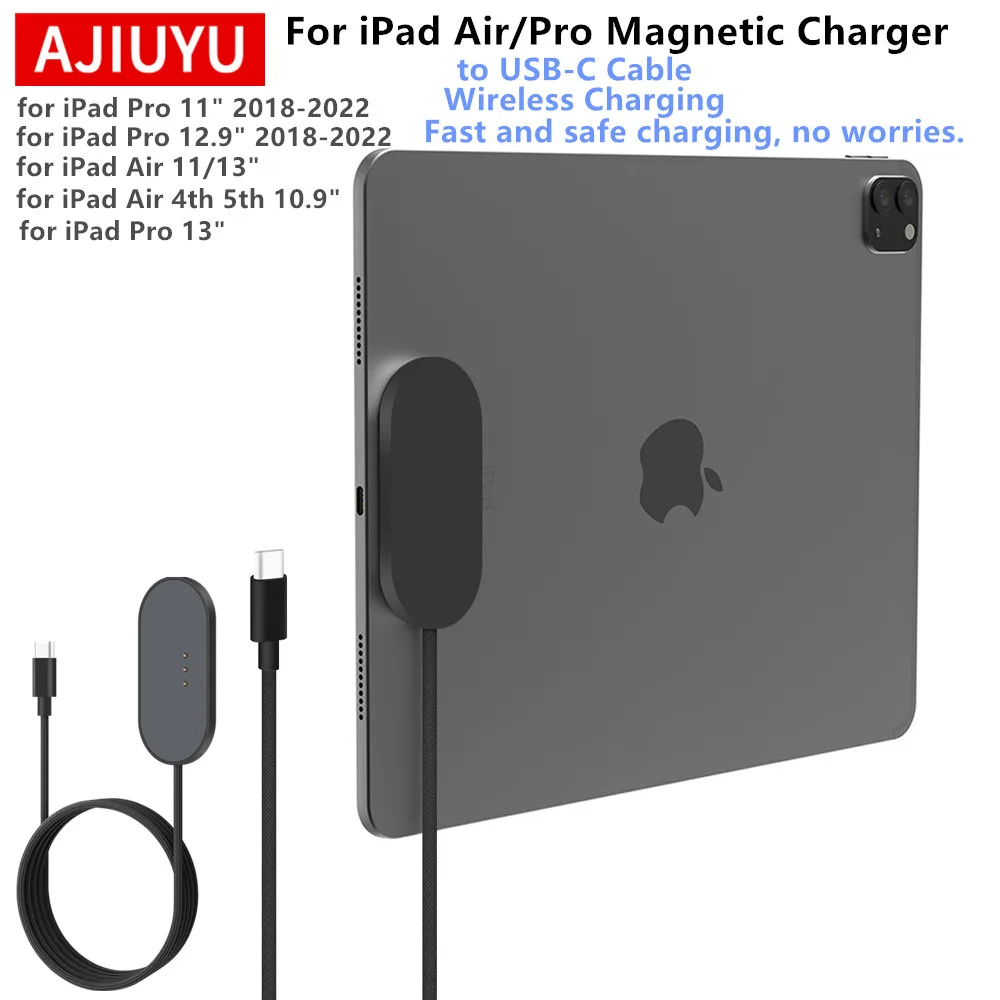 USB-C Magnetic Charger Cable Smart iPad Pogo Pin Magnetic Wireless Charger Aluminum Alloy Fast Charging for iPad Pro Air 11 13''
USB-C Magnetic Charger Cable Smart iPad Pogo Pin Magnetic Wireless Charger Aluminum Alloy Fast Charging for iPad Pro Air 11 13''