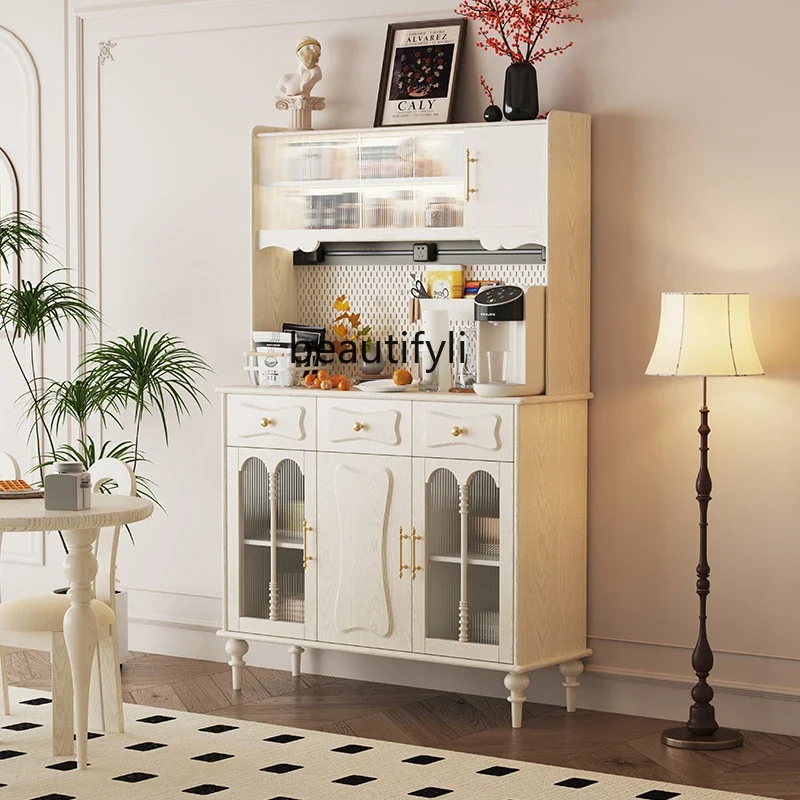 B6 American side cabinet storage solid wood high side cabinet French cream retro living room decorative locker
B6 American side cabinet storage solid wood high side cabinet French cream retro living room decorative locker