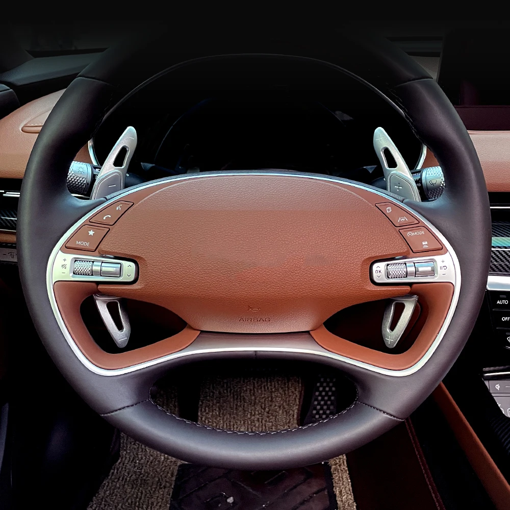 Для Genesis G80 RG3 2020-2024: Накладки-удлинители на подрулевые лепестки из алюминиевого сплава, аксессуары для интерьера, LHD/RHD, 2 шт.
Для Genesis G80 RG3 2020-2024: Накладки-удлинители на подрулевые лепестки из алюминиевого сплава, аксессуары для интерьера, LHD/RHD, 2 шт.
