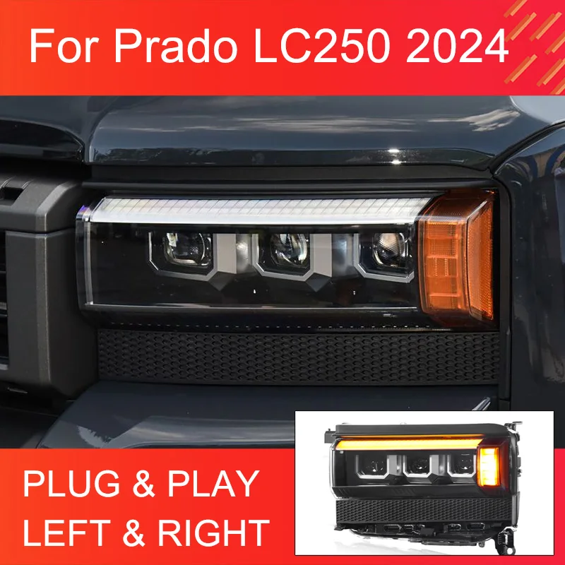 1 Pair LED Headlight Assembly for Prado TX LC250 2024 2025 LED Upgrade Headlights Plug and Play with Full LED Head Lamps
1 Pair LED Headlight Assembly for Prado TX LC250 2024 2025 LED Upgrade Headlights Plug and Play with Full LED Head Lamps
