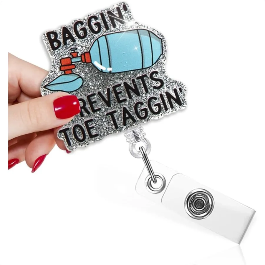Baggin предотвращает носок Taggin, забавная катушка для значка сумки Ambu с серебряным блеском, выдвижной держатель для удостоверения личности для дыхательного терапевта R
Baggin предотвращает носок Taggin, забавная катушка для значка сумки Ambu с серебряным блеском, выдвижной держатель для удостоверения личности для дыхательного терапевта R