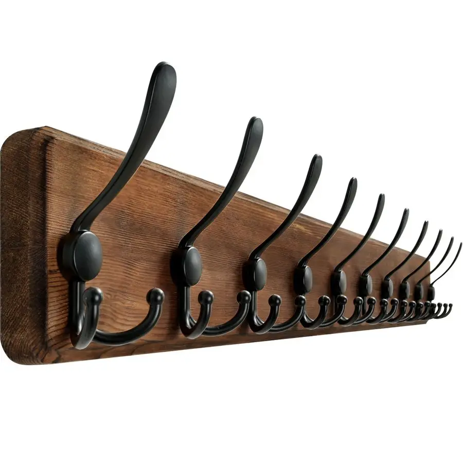 Coat Rack Wall Mount,38 9 16 Long,10 Hooks,Coat Hooks Wall Mounted,Coat Hanger Wall,Farmhouse Wood Hook Rack Rail,Triple Hooks f
Coat Rack Wall Mount,38 9 16 Long,10 Hooks,Coat Hooks Wall Mounted,Coat Hanger Wall,Farmhouse Wood Hook Rack Rail,Triple Hooks f