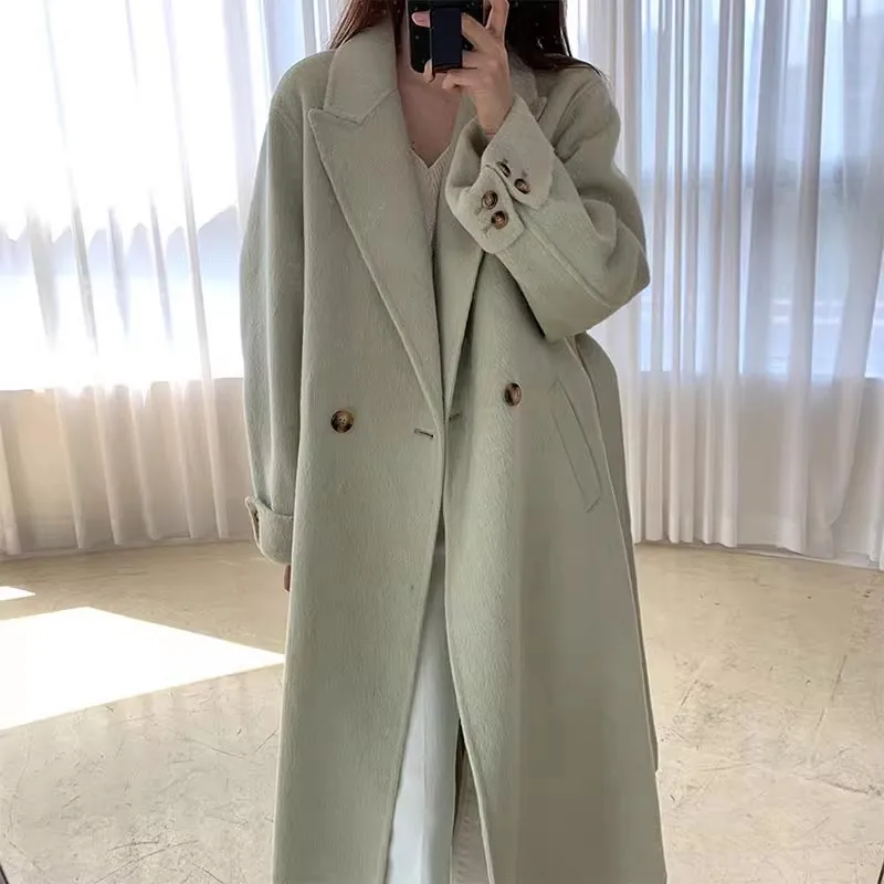 French high-end suit collar woolen coat women's new loose medium and long temperament woolen coat
French high-end suit collar woolen coat women's new loose medium and long temperament woolen coat