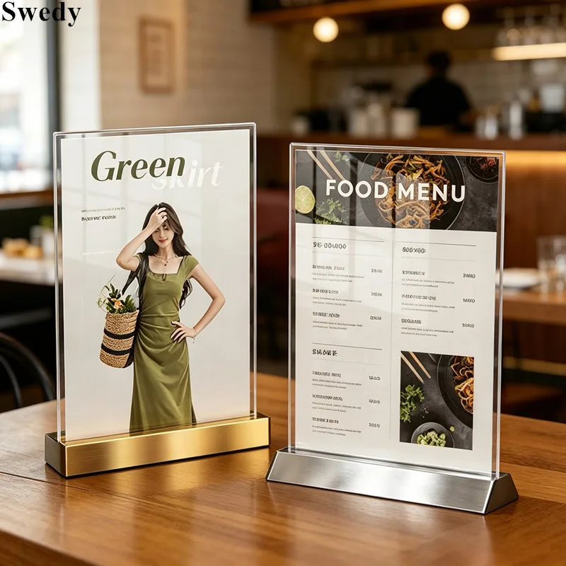 4 Pieces A5 148x210mm Aluminum Acrylic Sign Holder Display Stand Table Menu Price Label Paper Holder Photo Picture Poster Frame
4 Pieces A5 148x210mm Aluminum Acrylic Sign Holder Display Stand Table Menu Price Label Paper Holder Photo Picture Poster Frame