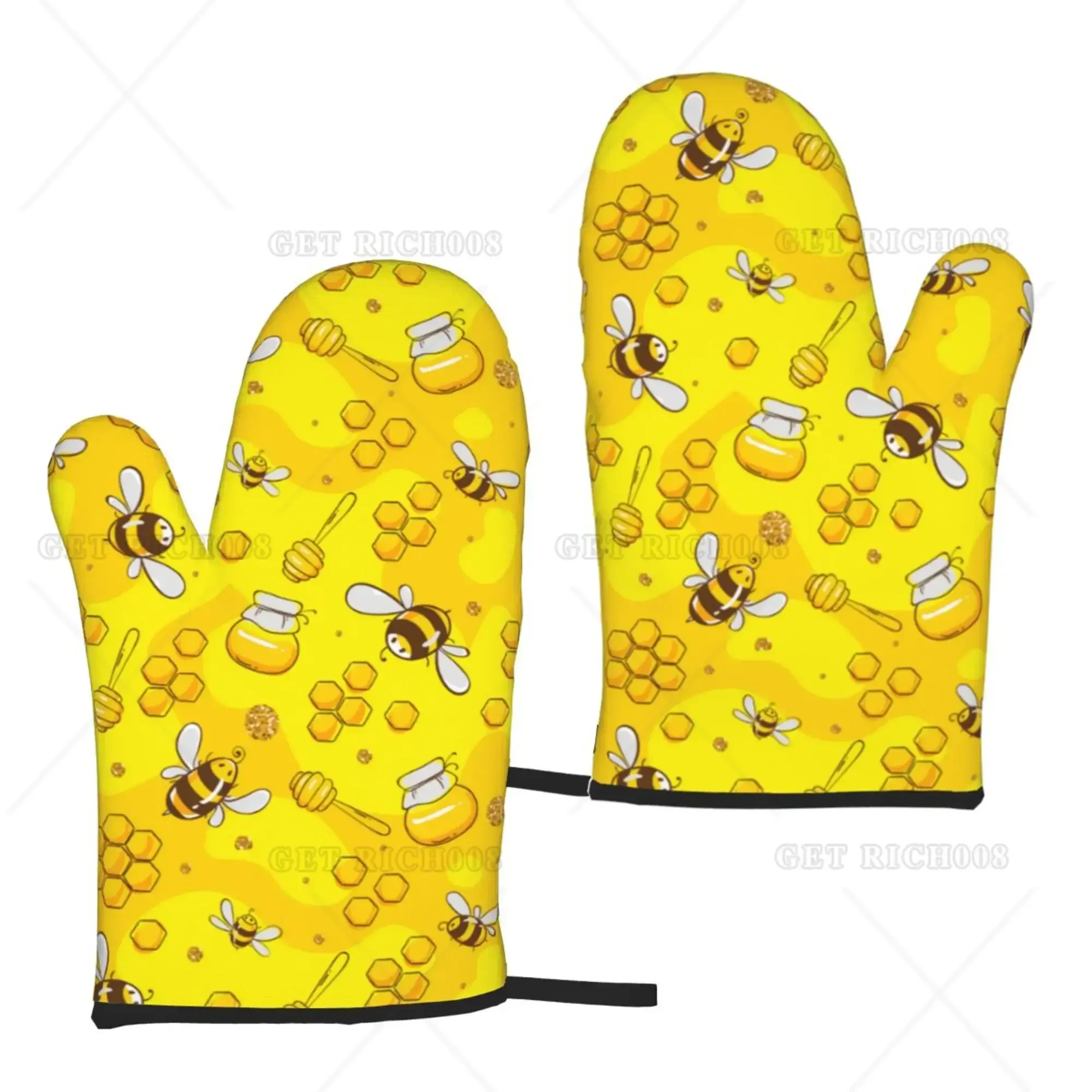 Honey Bee Yellow Cartoon Kitchen Oven Mitts 2pc Microwave Gloves Bbq Cooking Gloves Heat Resistant Gloves One Size
Honey Bee Yellow Cartoon Kitchen Oven Mitts 2pc Microwave Gloves Bbq Cooking Gloves Heat Resistant Gloves One Size