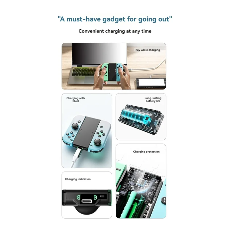 【Hot Cake】Для переключателя Joypad Grip Док-станция для зарядки TPYE-C 3400 мАч Зарядная станция с индикатором зарядки
【Hot Cake】Для переключателя Joypad Grip Док-станция для зарядки TPYE-C 3400 мАч Зарядная станция с индикатором зарядки