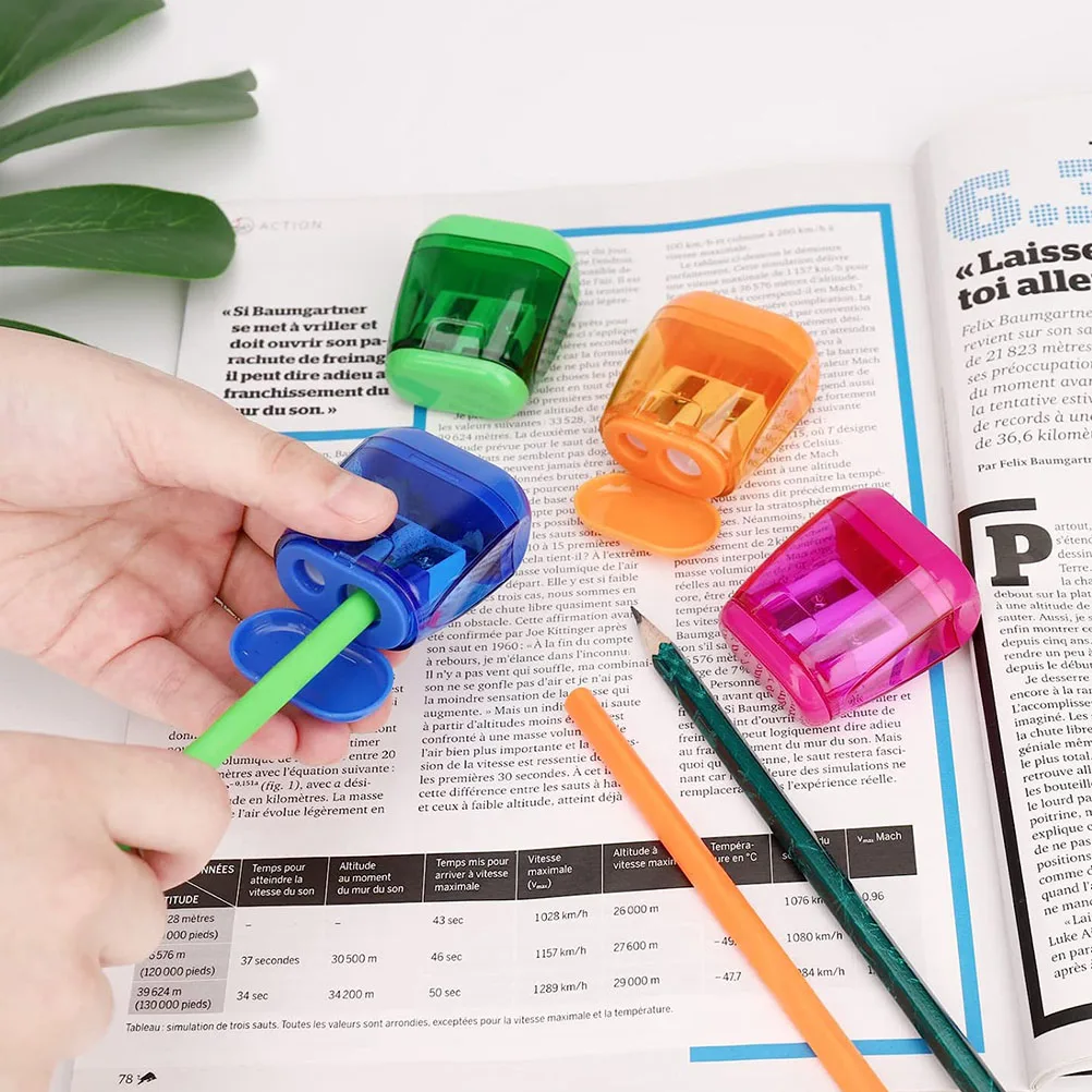 4 Pcs Colored Pencil Sharpener Cute Handheld Kids Office Supplies Double Holes Manual Sharpeners Bright Students Plastic
4 Pcs Colored Pencil Sharpener Cute Handheld Kids Office Supplies Double Holes Manual Sharpeners Bright Students Plastic