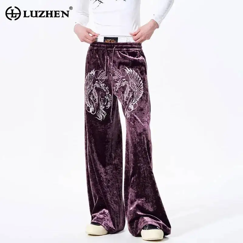 LUZHEN 2026 New Embroidery Pattern Original Elastic Waist Loose Straight Casual Pants Men's Fashion High Quality Trousers JY6576
LUZHEN 2026 New Embroidery Pattern Original Elastic Waist Loose Straight Casual Pants Men's Fashion High Quality Trousers JY6576