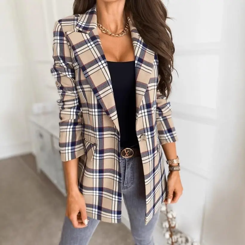 Длинный джинсовый костюм Slim Fit с клетчатым принтом и одной пуговицей Fem Busin Wear из полиэфирного волокна, длинный костюм-свеч
Длинный джинсовый костюм Slim Fit с клетчатым принтом и одной пуговицей Fem Busin Wear из полиэфирного волокна, длинный костюм-свеч