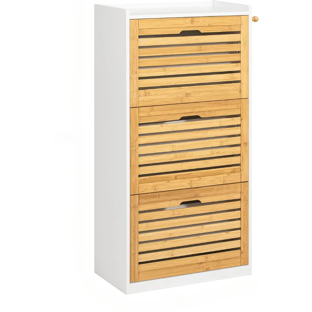 White 3 flip drawer shoe cabinet, 11.8 inches deep x 21.7 inches wide x 44.1 inches high, free shipping
White 3 flip drawer shoe cabinet, 11.8 inches deep x 21.7 inches wide x 44.1 inches high, free shipping