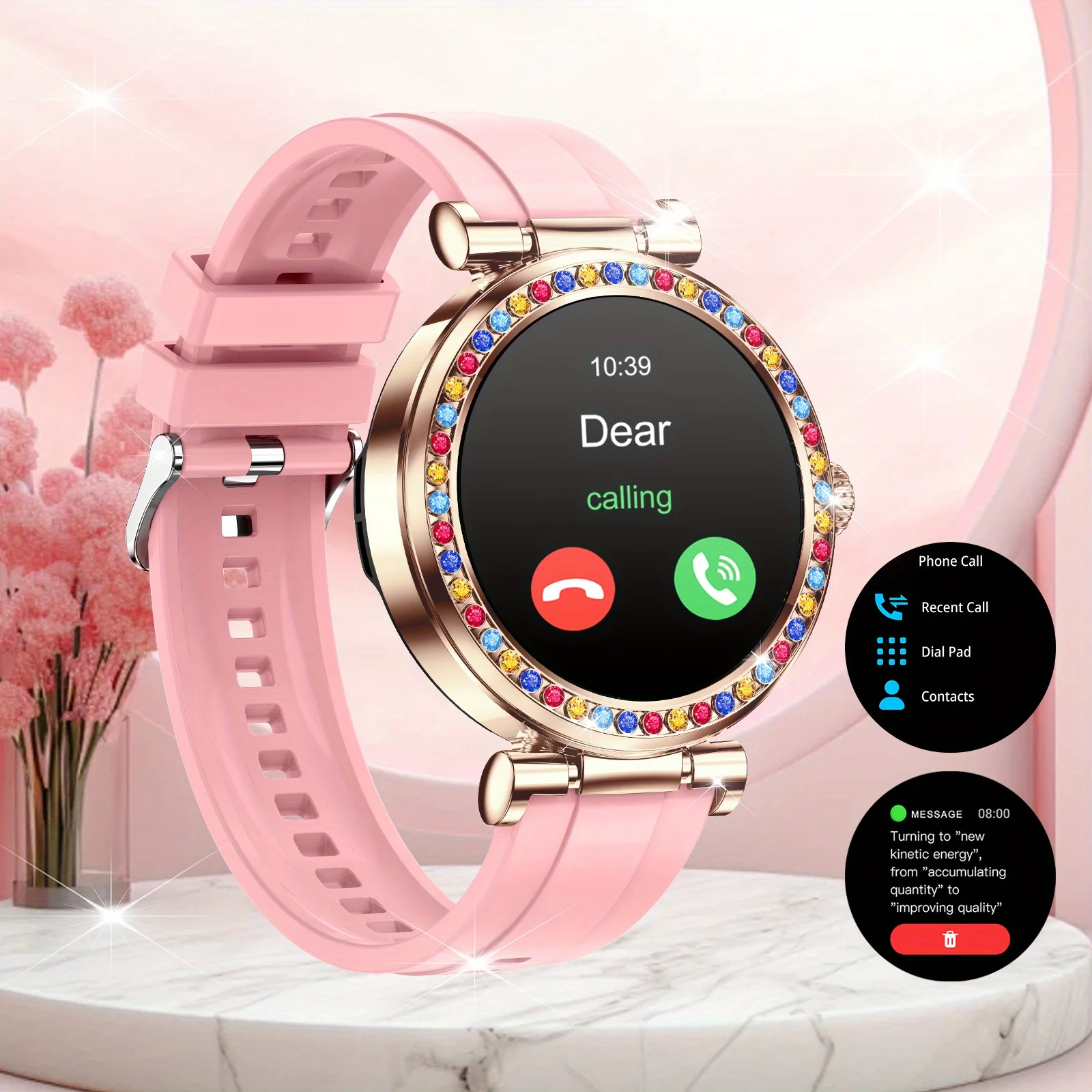 Woman Smart Watch,call Notification and Rejection, Pedometers, Music Playback, for Women Gift
Woman Smart Watch,call Notification and Rejection, Pedometers, Music Playback, for Women Gift