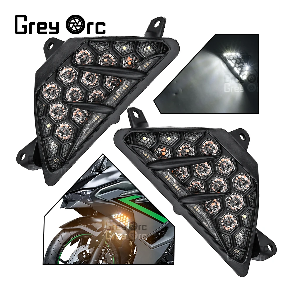 2023+ LED Front Turn Signals For Kawasaki ZX-4R ZX-4RR 2023 2024 Lamp Flashing Indicator Light ZX-4RR ZX-25R 23-24 
2023+ LED Front Turn Signals For Kawasaki ZX-4R ZX-4RR 2023 2024 Lamp Flashing Indicator Light ZX-4RR ZX-25R 23-24