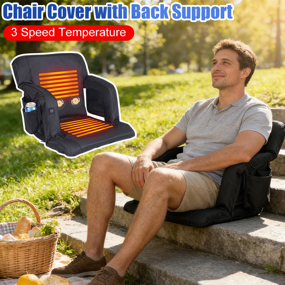 Heated Stadium Seats with Back Support Portable Seat Wide Bleacher Seat with Armrest & Cup Holders 3 Speed Temperature Mat
Heated Stadium Seats with Back Support Portable Seat Wide Bleacher Seat with Armrest & Cup Holders 3 Speed Temperature Mat