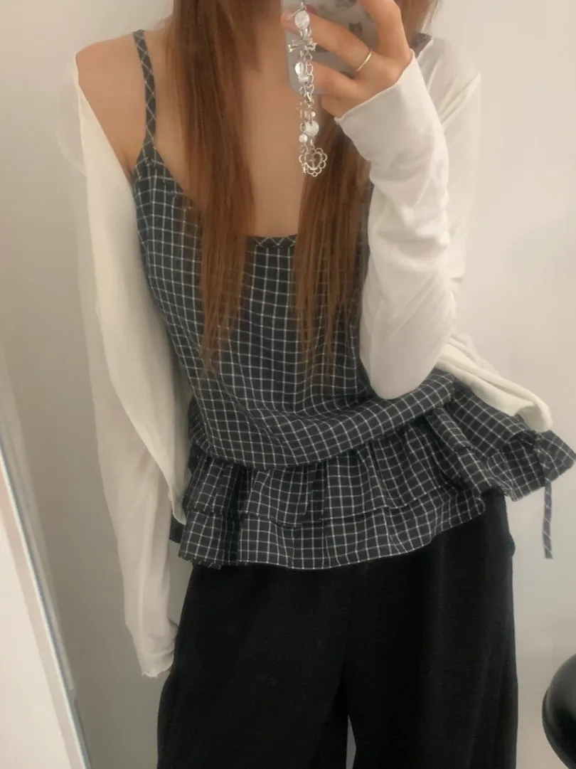 Chic Summer Women's Vest Strap Design Retro Plaid Dstring Svel Top Small Size Faionable Commute Loose Fit Regular ...
Chic Summer Women's Vest Strap Design Retro Plaid Dstring Svel Top Small Size Faionable Commute Loose Fit Regular ...