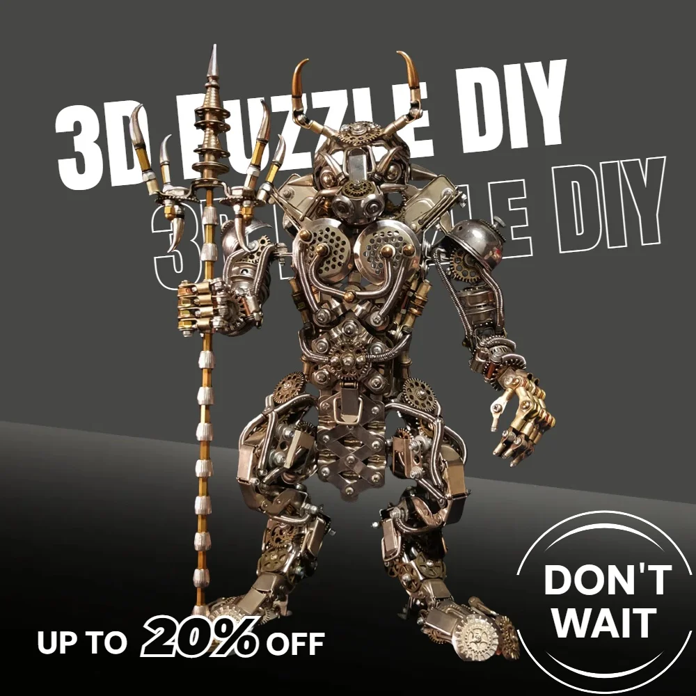 2500+PCS 3D Metal Steampunk Bull-Headed Man Puzzle Kit Mechanical Model DIY Assembly Craft for Adults&Teens Jigsaw Building Kit
2500+PCS 3D Metal Steampunk Bull-Headed Man Puzzle Kit Mechanical Model DIY Assembly Craft for Adults&Teens Jigsaw Building Kit