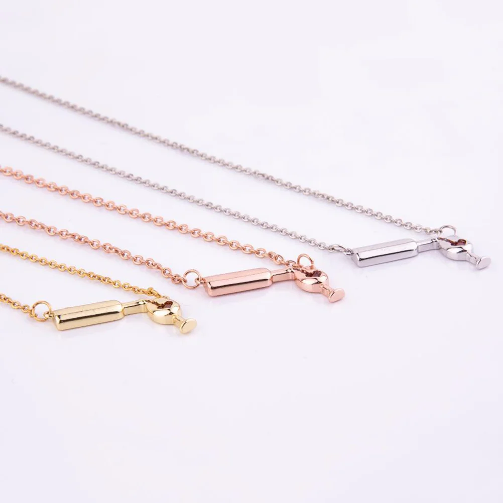 4Pcs Red Wine Bottle Cup Necklace Heart Pattern Creative Valentines Day Pendant Fashion Jewelry Gift Bottle Cup Necklace
4Pcs Red Wine Bottle Cup Necklace Heart Pattern Creative Valentines Day Pendant Fashion Jewelry Gift Bottle Cup Necklace