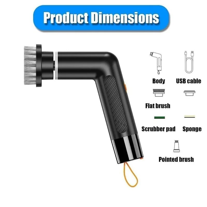 B83B-Kitchen Scrubber Cordless Electric Rotating Shower Scrubber For Cleaning Sinks/Stoves/Corners/Tiles/Grouting/Bowls
B83B-Kitchen Scrubber Cordless Electric Rotating Shower Scrubber For Cleaning Sinks/Stoves/Corners/Tiles/Grouting/Bowls